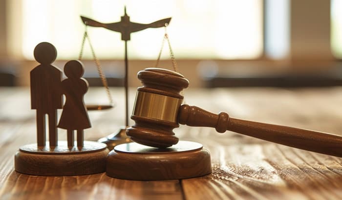 Image showing family law concept with family attorneys and child support services.