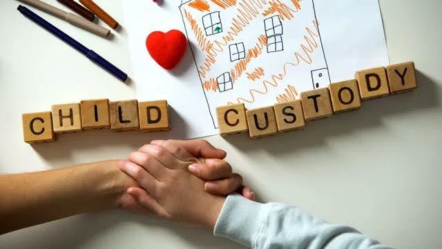 An infographic illustrating child custody issues in India focusing on legal aspects and the welfare of children involved
